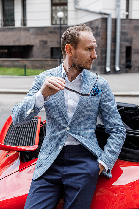 Пиджак “Houndstooth Blue”