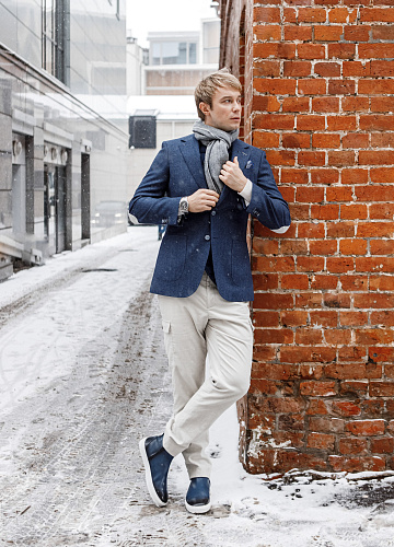 Пиджак “ Navy Herringbone”