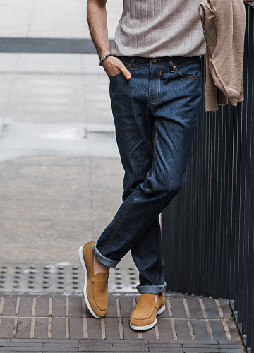 Обувь “Mustard suede loafers“